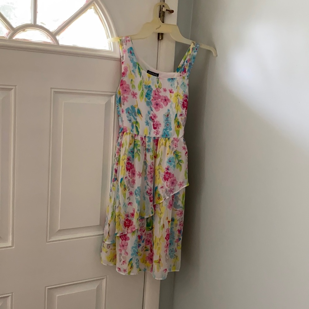 Easter dress,white water color flowers, GEORGE